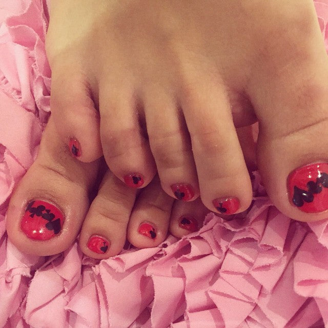 Beautiful pedicure Japanese designs